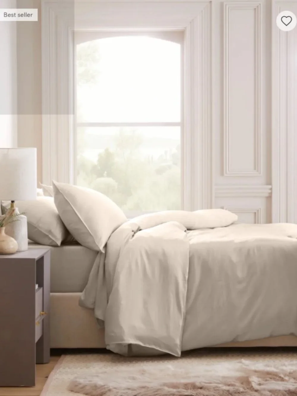 NWT! Quince Bamboo Duvet Cover Set, Sand